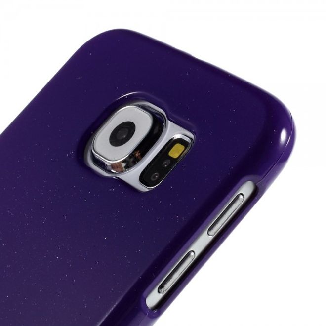 Samsung Galaxy S6 Newsets Mercury Elastisches, leicht glänzendes Plastik Case - purpur