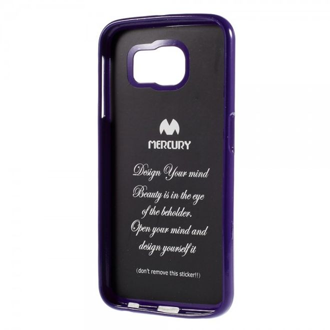 Samsung Galaxy S6 Newsets Mercury Elastisches, leicht glänzendes Plastik Case - purpur