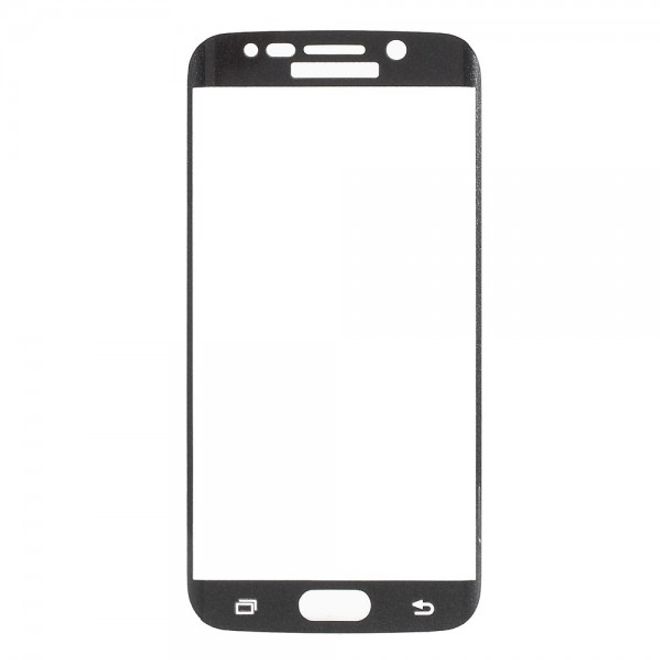 Galaxy S6 Edge Anti-Explosions Schutzfolie aus gehärtetem Glas (geht über den ganzen Bildschirm) - schwarz