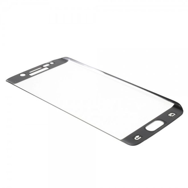Galaxy S6 Edge Anti-Explosions Schutzfolie aus gehärtetem Glas (geht über den ganzen Bildschirm) - schwarz