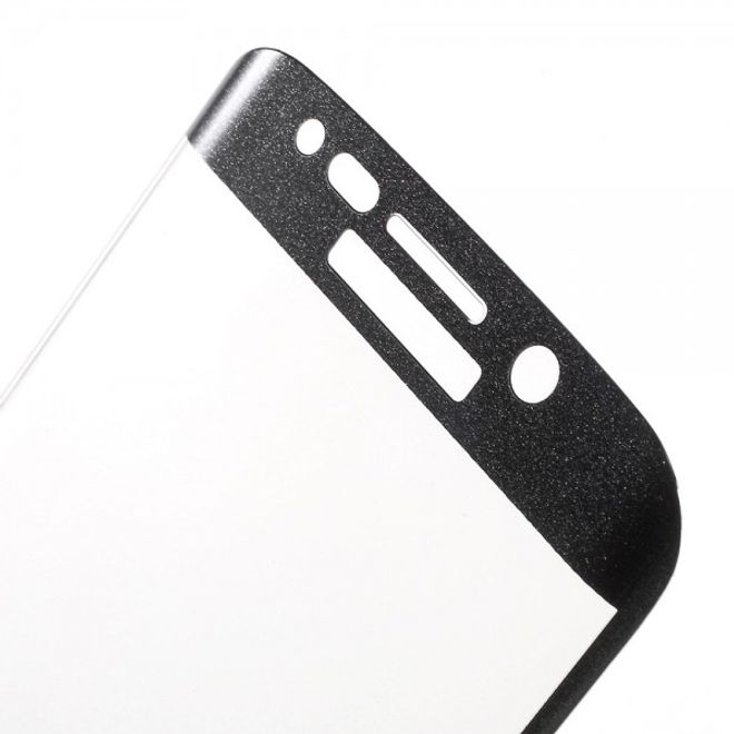 Galaxy S6 Edge Anti-Explosions Schutzfolie aus gehärtetem Glas (geht über den ganzen Bildschirm) - schwarz