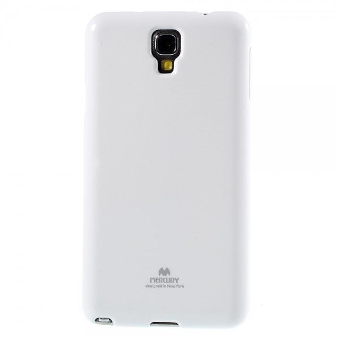 Samsung Galaxy Note 3 Lite/Neo Newsets Mercury Elastisches, leicht glänzendes Plastik Case - weiss