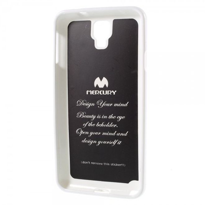 Samsung Galaxy Note 3 Lite/Neo Newsets Mercury Elastisches, leicht glänzendes Plastik Case - weiss