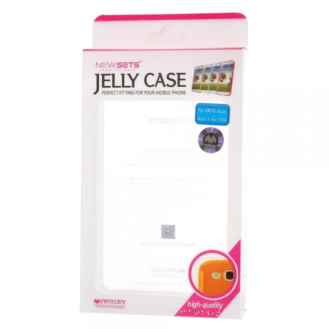 Samsung Galaxy Note 3 Lite/Neo Newsets Mercury Elastisches, leicht glänzendes Plastik Case - weiss