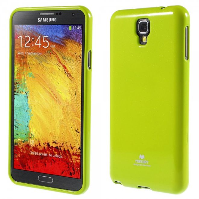 Samsung Galaxy Note 3 Lite/Neo Newsets Mercury Elastisches, leicht glänzendes Plastik Case - grün