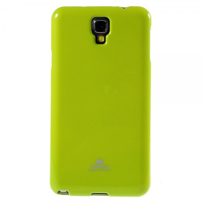Samsung Galaxy Note 3 Lite/Neo Newsets Mercury Elastisches, leicht glänzendes Plastik Case - grün
