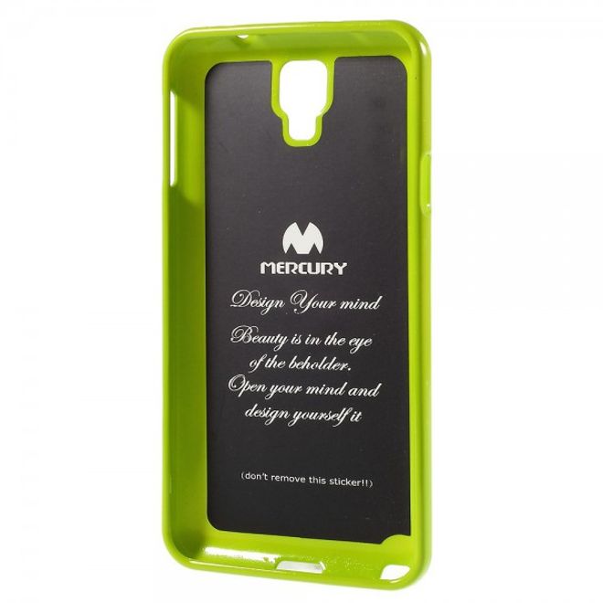 Samsung Galaxy Note 3 Lite/Neo Newsets Mercury Elastisches, leicht glänzendes Plastik Case - grün