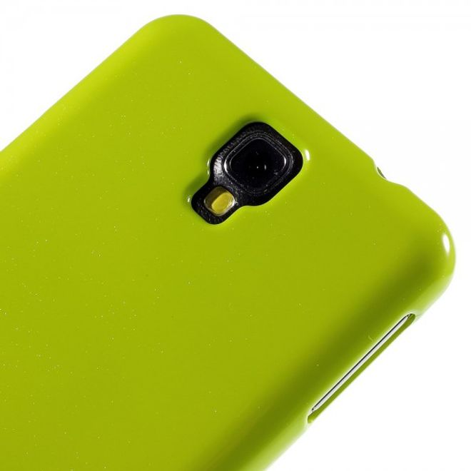 Samsung Galaxy Note 3 Lite/Neo Newsets Mercury Elastisches, leicht glänzendes Plastik Case - grün