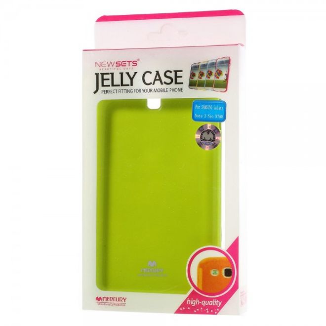 Samsung Galaxy Note 3 Lite/Neo Newsets Mercury Elastisches, leicht glänzendes Plastik Case - grün
