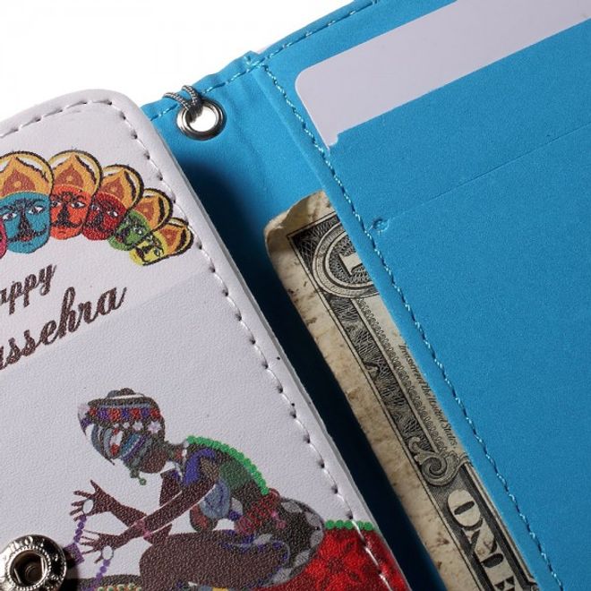 Universelles Leder Case für Smartphones bis 12.6x6.2cm mit Reiter und Elefant