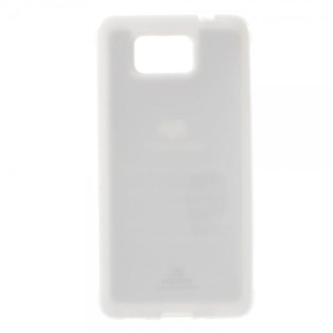 Samsung Galaxy Alpha Newsets Mercury Elastisches, leicht glänzendes Plastik Case - weiss