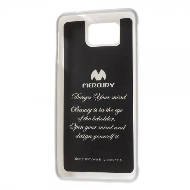 Samsung Galaxy Alpha Newsets Mercury Elastisches, leicht glänzendes Plastik Case - weiss