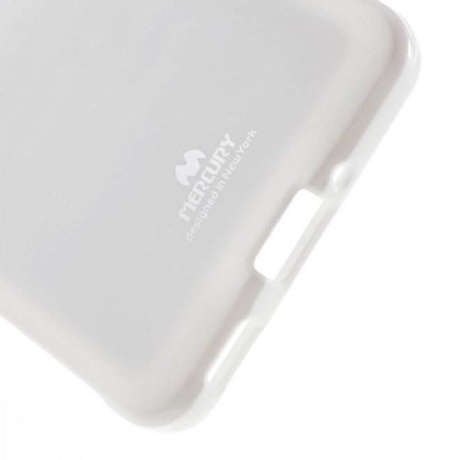 Samsung Galaxy Alpha Newsets Mercury Elastisches, leicht glänzendes Plastik Case - weiss