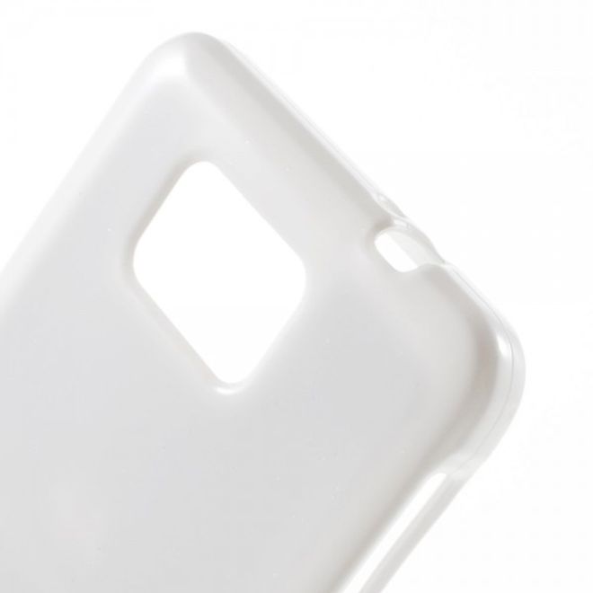 Samsung Galaxy Alpha Newsets Mercury Elastisches, leicht glänzendes Plastik Case - weiss