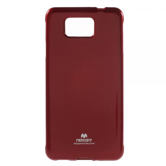 Samsung Galaxy Alpha Newsets Mercury Elastisches, leicht glänzendes Plastik Case - rot