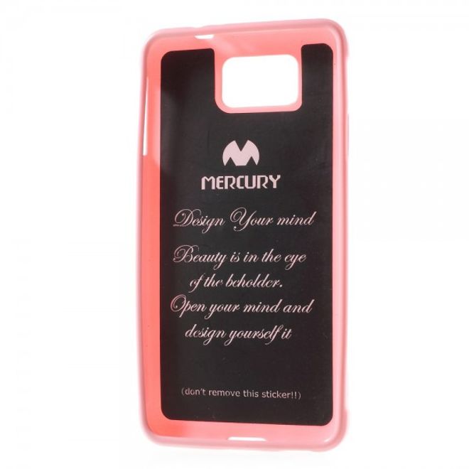 Samsung Galaxy Alpha Newsets Mercury Elastisches, leicht glänzendes Plastik Case - pink