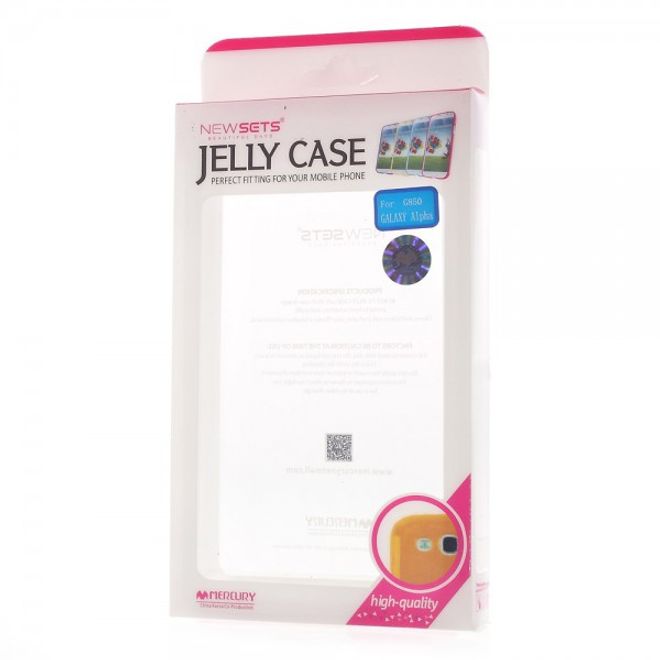 Samsung Galaxy Alpha Newsets Mercury Elastisches, leicht glänzendes Plastik Case - pink