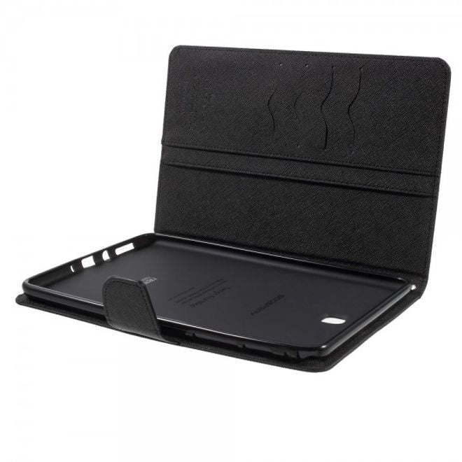 Goospery - Samsung Galaxy Tab A 8.0 (T350) Hülle - Tablet Bookcover - Fancy Diary Series - schwarz