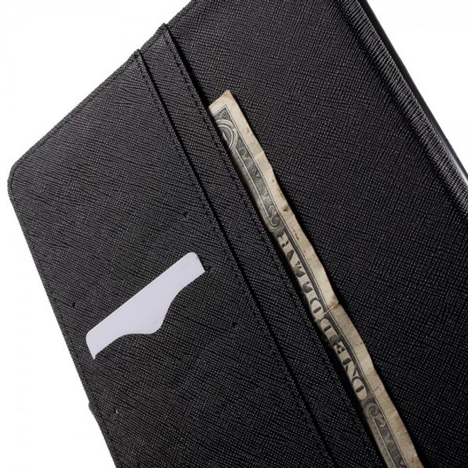 Goospery - Samsung Galaxy Tab A 8.0 (T350) Hülle - Tablet Bookcover - Fancy Diary Series - schwarz