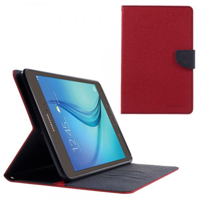 Goospery - Samsung Galaxy Tab A 8.0 (T350) Hülle - Tablet Bookcover - Fancy Diary Series - rot/navy