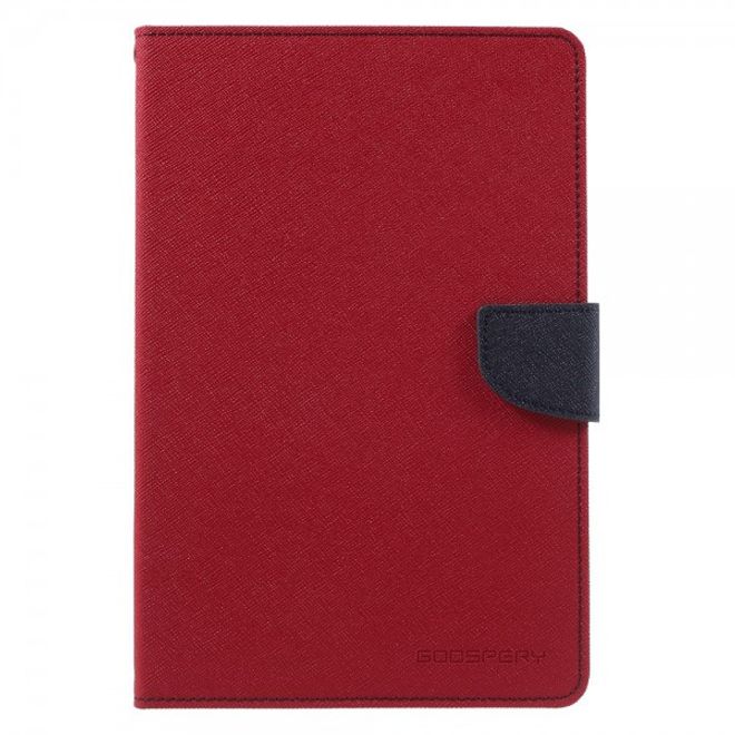 Goospery - Samsung Galaxy Tab A 8.0 (T350) Hülle - Tablet Bookcover - Fancy Diary Series - rot/navy