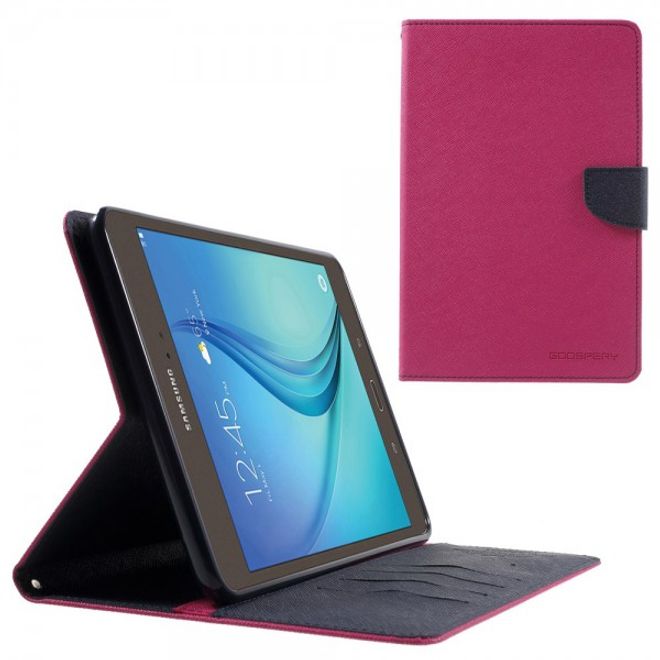Goospery - Samsung Galaxy Tab A 8.0 (T350) Hülle - Tablet Bookcover - Fancy Diary Series - pink/navy