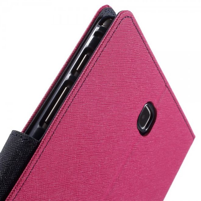Goospery - Samsung Galaxy Tab A 8.0 (T350) Hülle - Tablet Bookcover - Fancy Diary Series - pink/navy