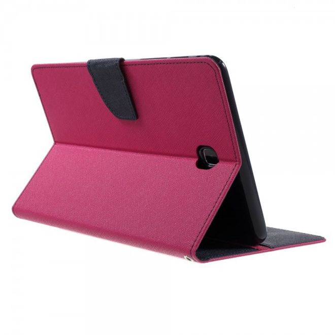 Goospery - Samsung Galaxy Tab A 8.0 (T350) Hülle - Tablet Bookcover - Fancy Diary Series - pink/navy