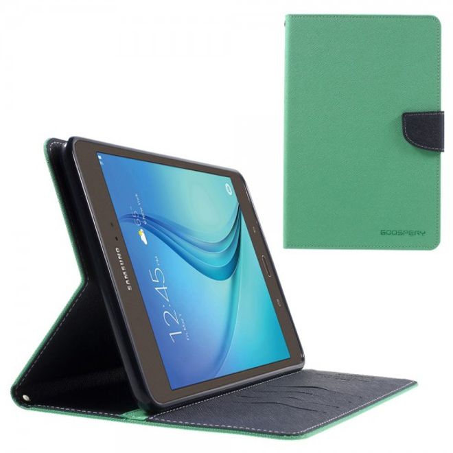 Goospery - Samsung Galaxy Tab A 8.0 (T350) Hülle - Tablet Bookcover - Fancy Diary Series - mint/navy