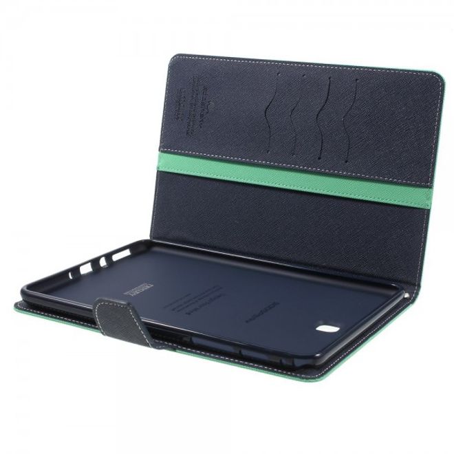 Goospery - Samsung Galaxy Tab A 8.0 (T350) Hülle - Tablet Bookcover - Fancy Diary Series - mint/navy