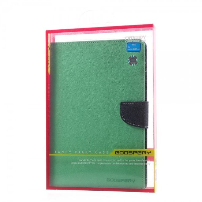 Goospery - Samsung Galaxy Tab A 8.0 (T350) Hülle - Tablet Bookcover - Fancy Diary Series - mint/navy