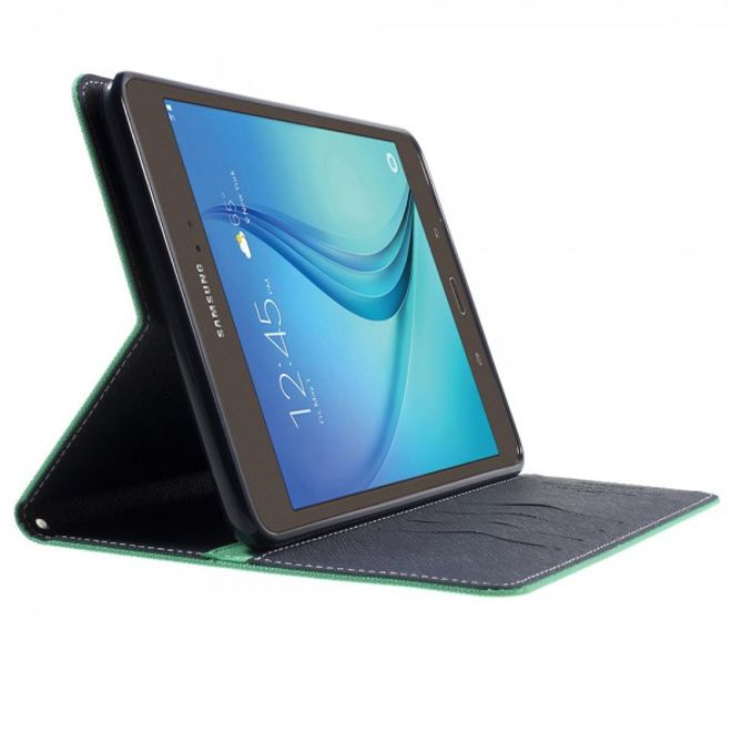 Goospery - Samsung Galaxy Tab A 8.0 (T350) Hülle - Tablet Bookcover - Fancy Diary Series - mint/navy