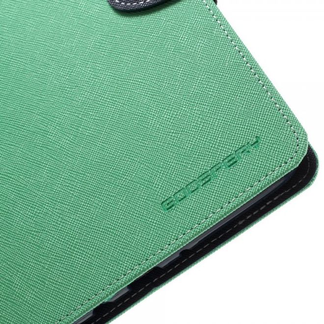 Goospery - Samsung Galaxy Tab A 8.0 (T350) Hülle - Tablet Bookcover - Fancy Diary Series - mint/navy