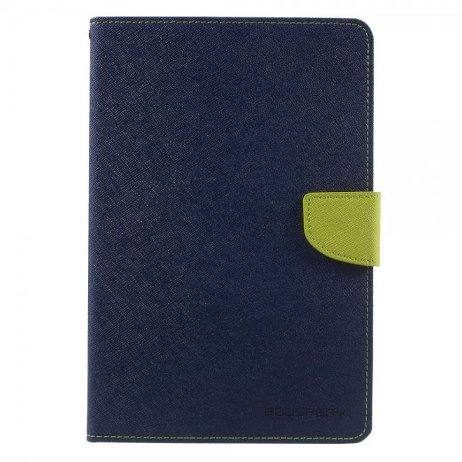 Goospery - Samsung Galaxy Tab A 8.0 (T350) Hülle - Tablet Bookcover - Fancy Diary Series - navy/lime
