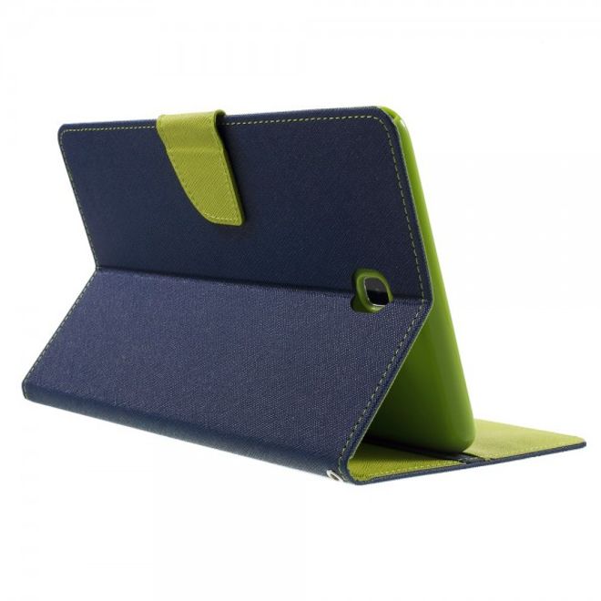 Goospery - Samsung Galaxy Tab A 8.0 (T350) Hülle - Tablet Bookcover - Fancy Diary Series - navy/lime