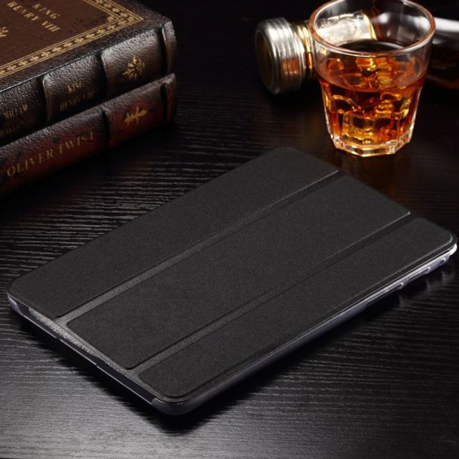 Samsung Galaxy Tab A 8.0 (T350) Faltbares Leder Case mit Textur - schwarz