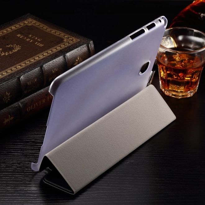 Samsung Galaxy Tab A 8.0 (T350) Faltbares Leder Case mit Textur - schwarz