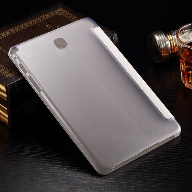 Samsung Galaxy Tab A 8.0 (T350) Faltbares Leder Case mit Textur - weiss