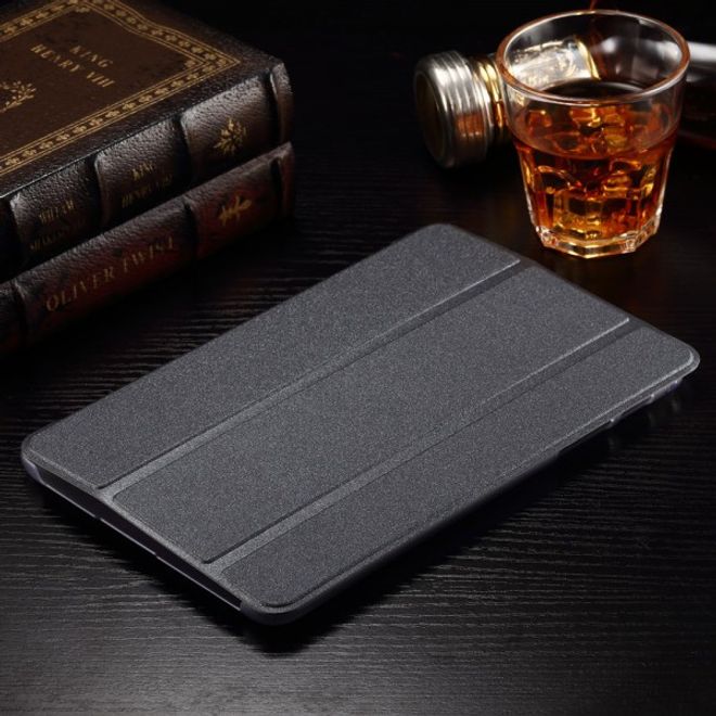 Samsung Galaxy Tab A 8.0 (T350) Faltbares Leder Case mit Textur - grau