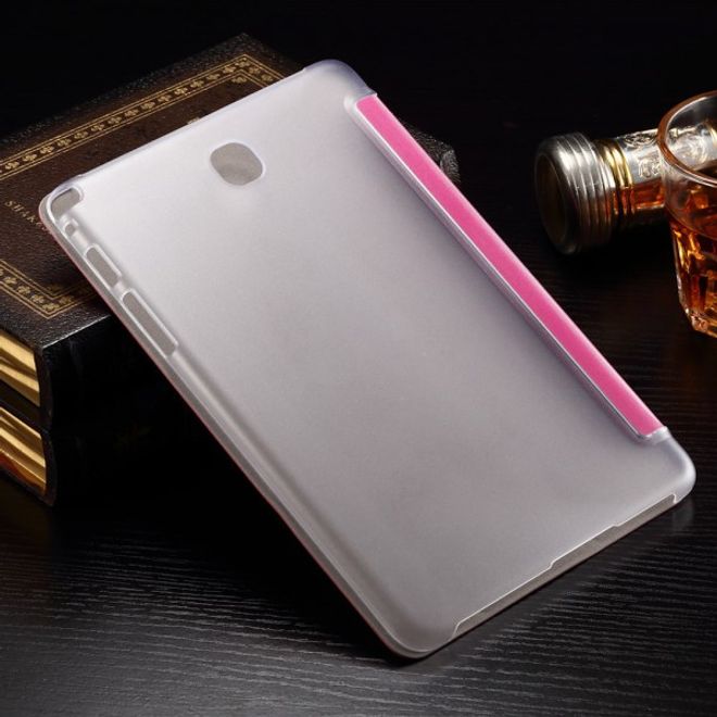 Samsung Galaxy Tab A 8.0 (T350) Faltbares Leder Case mit Textur - rosa