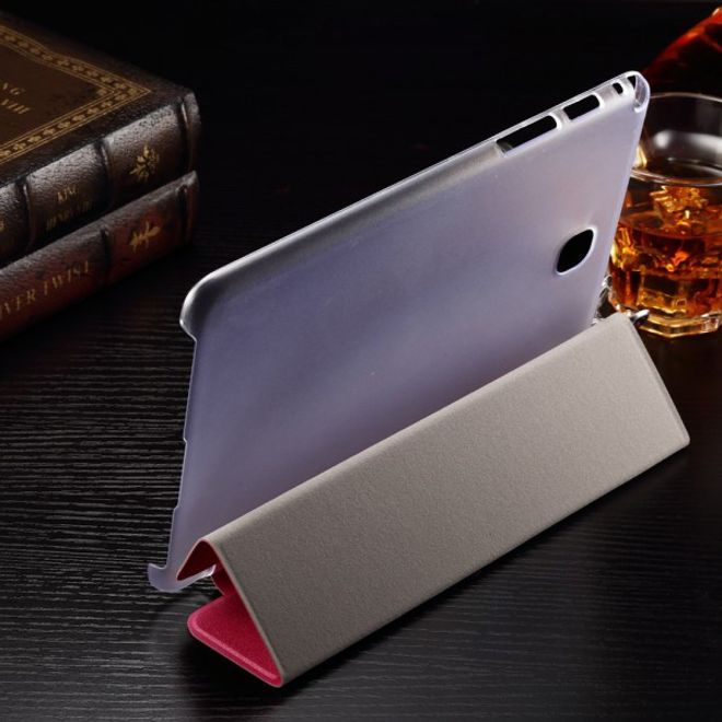 Samsung Galaxy Tab A 8.0 (T350) Faltbares Leder Case mit Textur - rosa