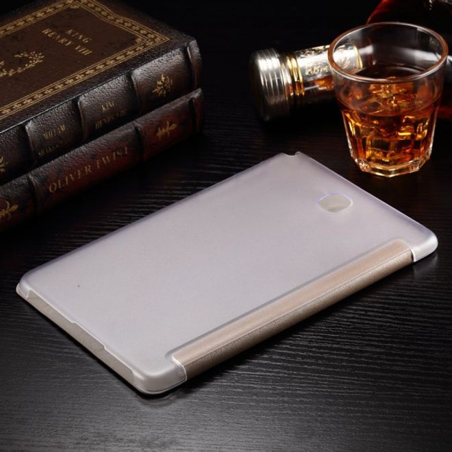 Samsung Galaxy Tab A 8.0 (T350) Faltbares Leder Case mit Textur - gold