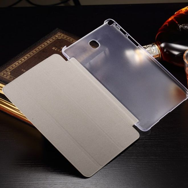 Samsung Galaxy Tab A 8.0 (T350) Faltbares Leder Case mit Textur - gold