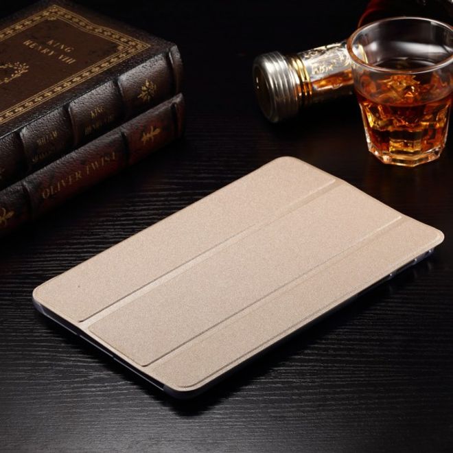 Samsung Galaxy Tab A 8.0 (T350) Faltbares Leder Case mit Textur - gold