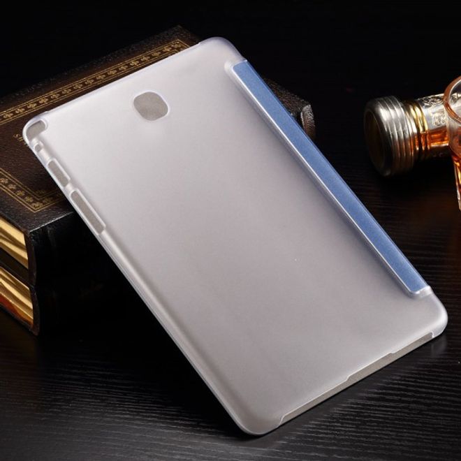 Samsung Galaxy Tab A 8.0 (T350) Faltbares Leder Case mit Textur - blau