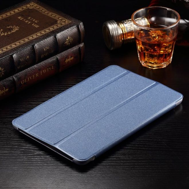 Samsung Galaxy Tab A 8.0 (T350) Faltbares Leder Case mit Textur - blau