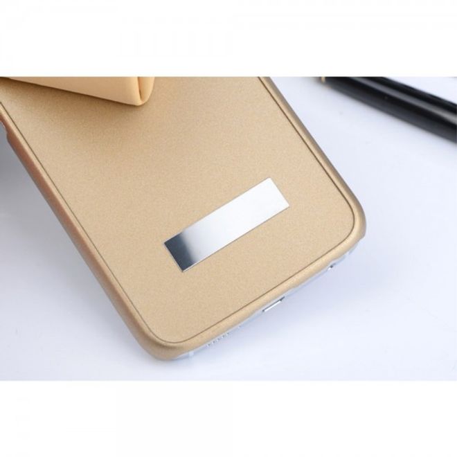 Galaxy S6 Edge Faltbares Leder Case mit Standfunktion - gold