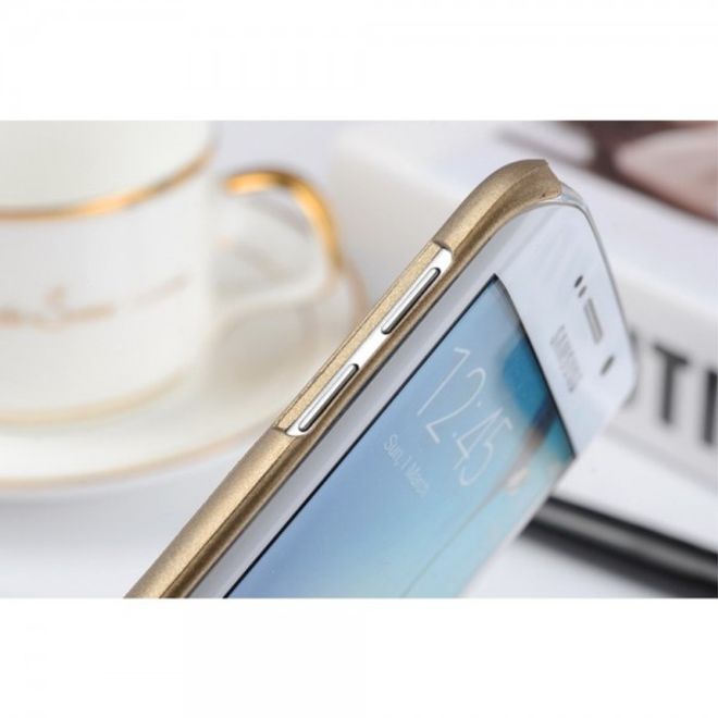 Galaxy S6 Edge Faltbares Leder Case mit Standfunktion - gold