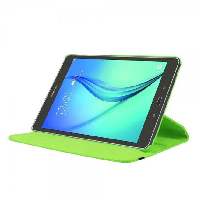 Samsung Galaxy Tab S2 8.0 Rotierbares Leder Case mit Litchitextur - grün