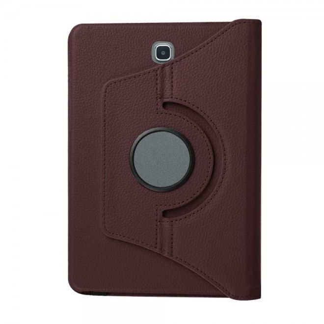 Samsung Galaxy Tab S2 8.0 Rotierbares Leder Case mit Litchitextur - braun